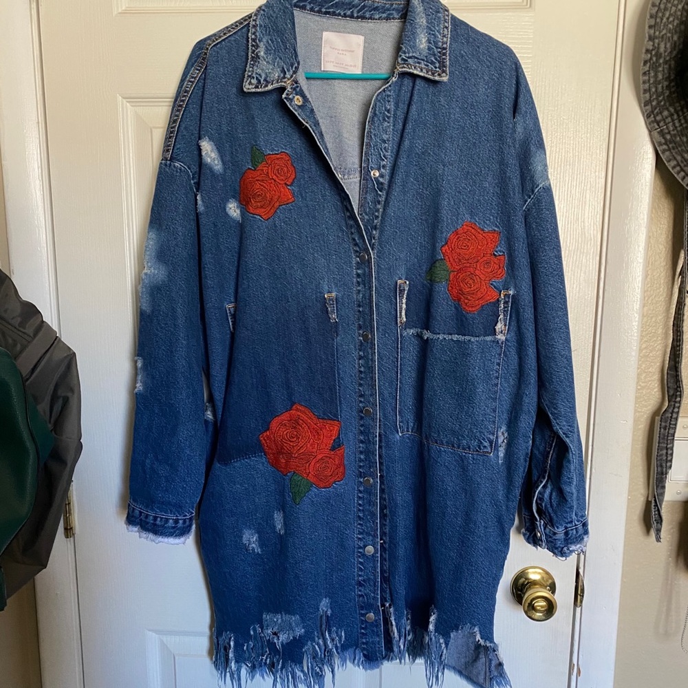 Zara Denim Oversized Jacket